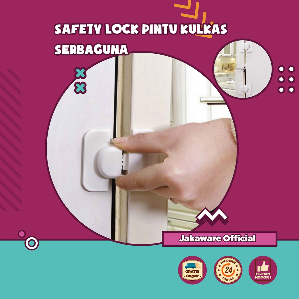 SAFETY LOCK PINTU KULKAS SERBAGUNA PENGUNCI LEMARI KABINET KUNCI LACI KAIN PENGAMAN ANAK KECIL KUAT 