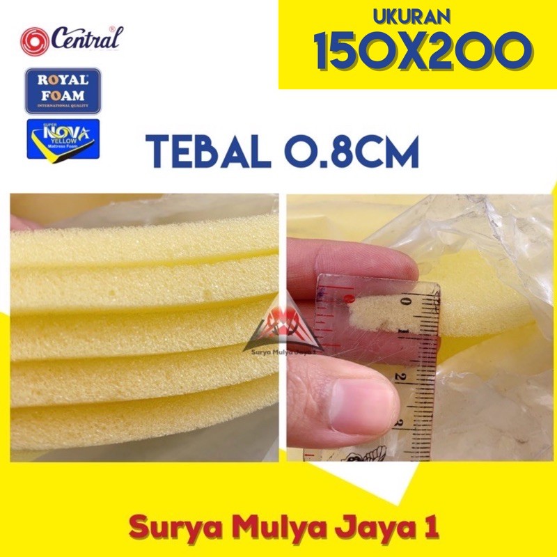 BUSA LEMBARAN ROYAL FOAM CENTRAL FOAM UKURAN 150 x 200 x 0.8CM BUSA KARPET RASFUR