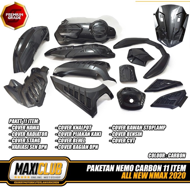 PAKET MURAH NMAX 2020 FULL CARBON 11 MACAM