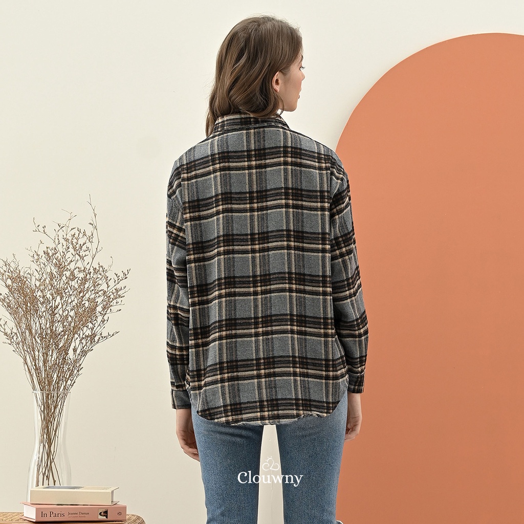 Janson Oversize Shirt Premium Cotton Kemeja Wanita Kotak Kotak Super Adem Busui Friendly-6