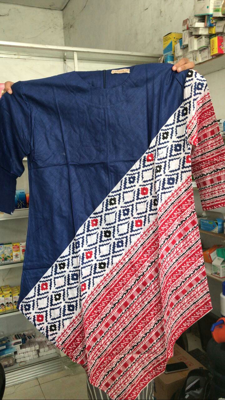 Terlaris Serut Genes Jelita Tunic Navbor Yelbor Whitbor Creambor Tunik Batik Modern