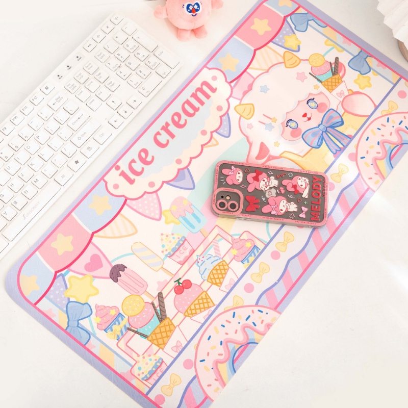 Mouse Pad Gaming Anti slip Motif Kartun Domba Lucu Ukuran 30cm X 60cm Untuk Komputer / Laptop