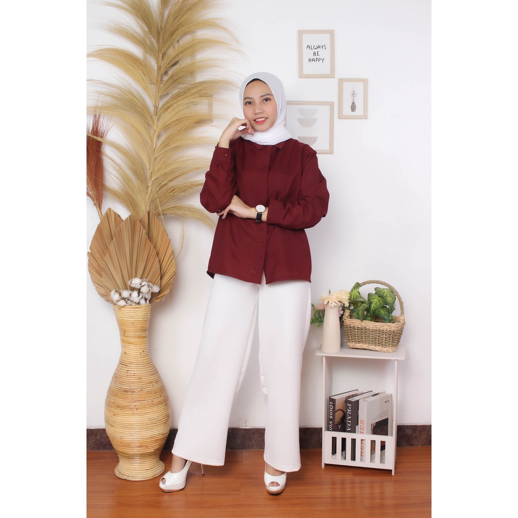 RX Fashion - Flowing Oversize / Kemeja Wanita - BN