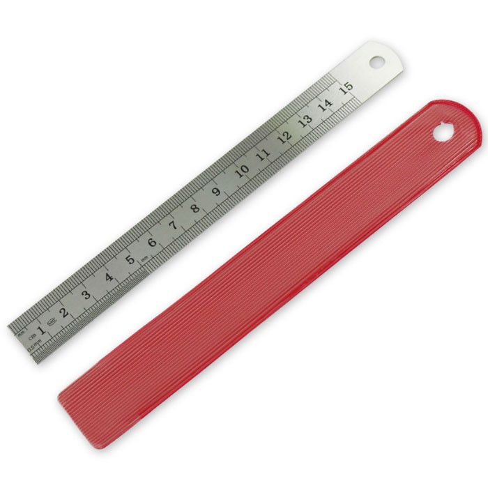 Penggaris Besi 15 cm Ruler Stainless Steel