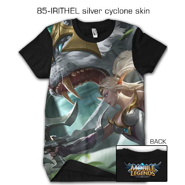Kaos Mobile Legend kaos 3d game mobile legend legends IRITHEL silver cyclone skin 85 Baju Keren