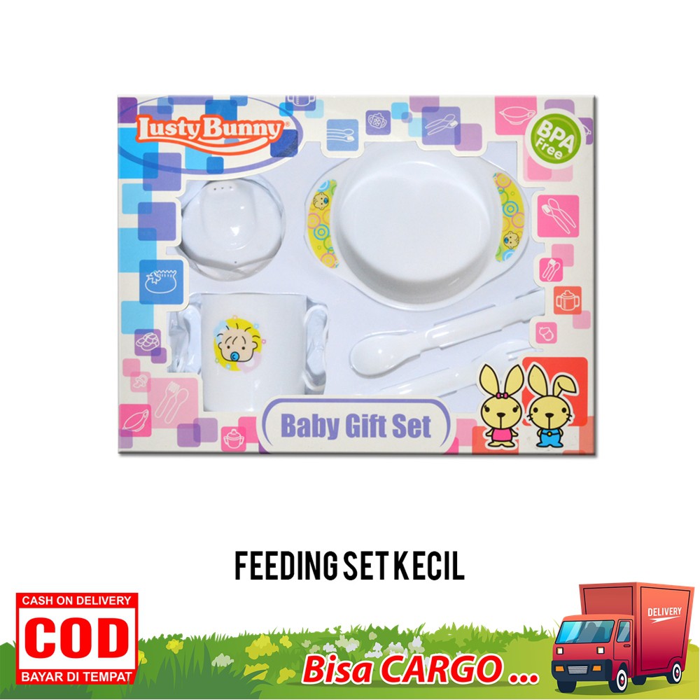 Lusty Bunny Baby Gift Set Feeding Set Perlengkapan Makan Bayi / Kado bayi baru Lahir