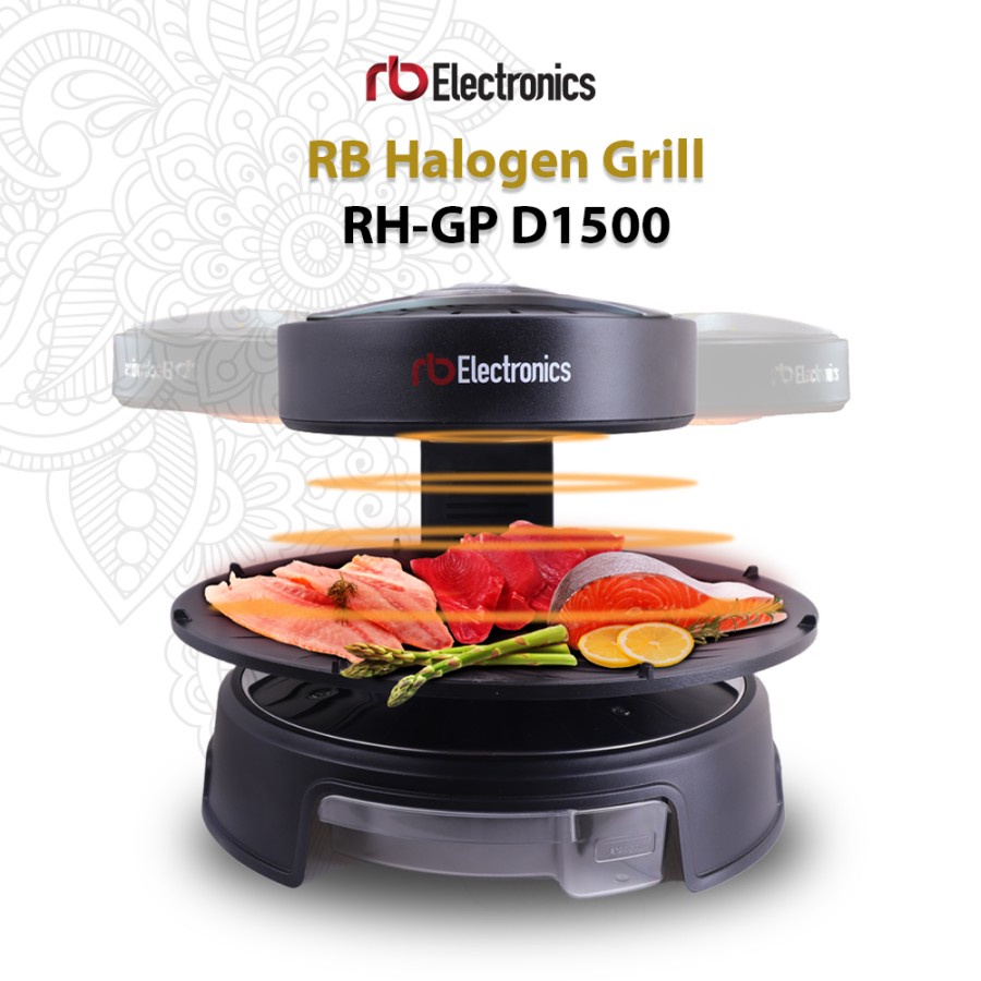 RB BBQ Halogen Grill RH-GP D1500 Memanggang Tanpa Asap