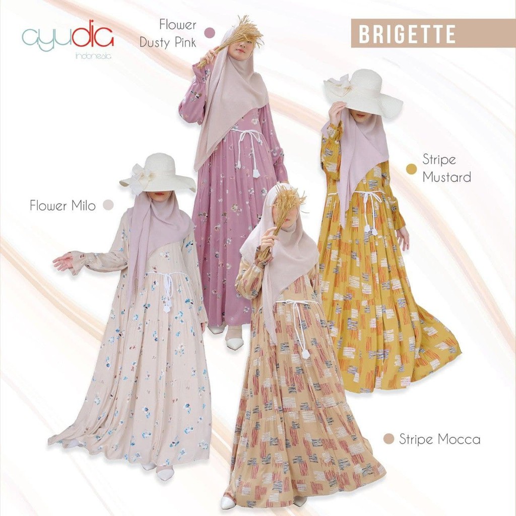 Home Dress Gamis Rayon Motif Flower Brigitte Original Ayudia Indonesia