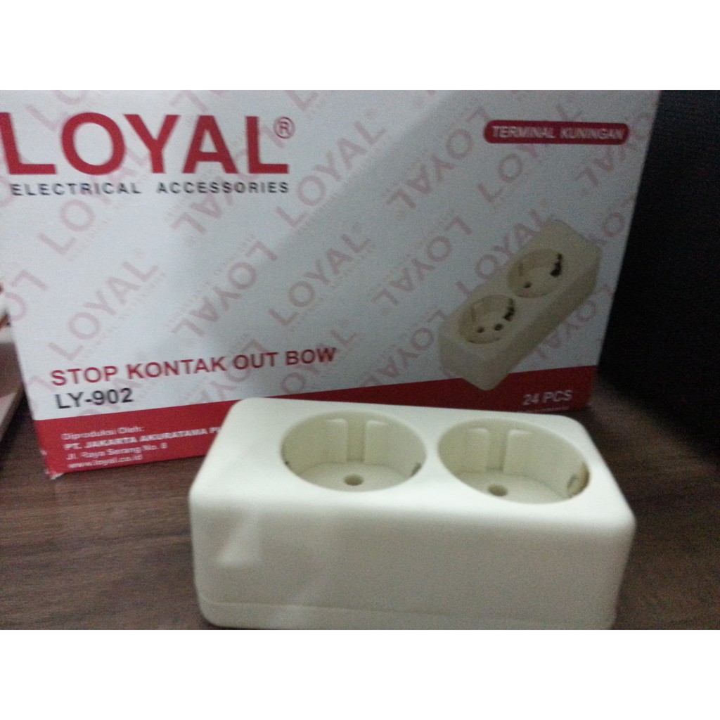 Loyal Stop Kontak Kuningan Bagus Lubang 2 Dua / U2 Ly-903