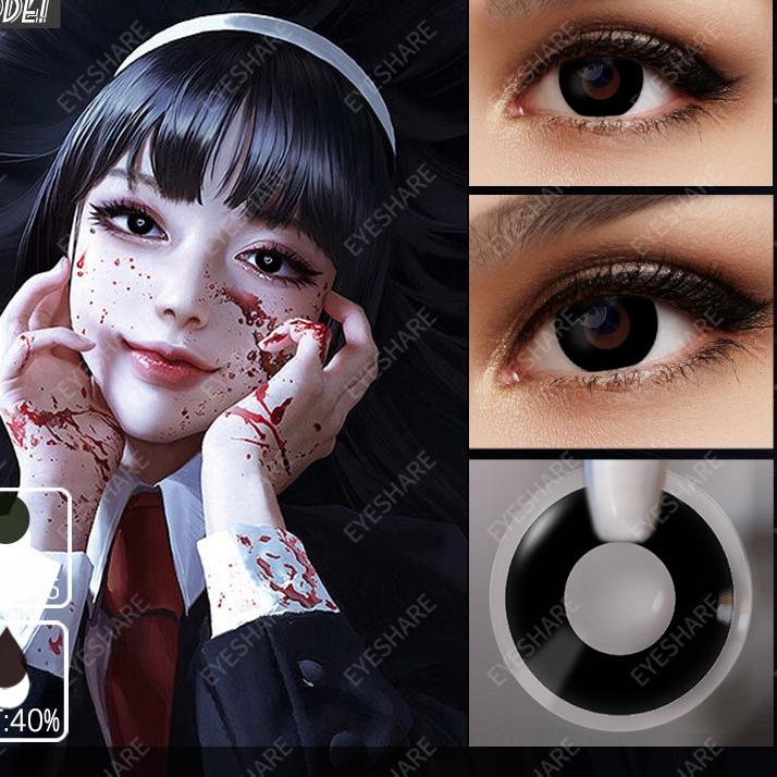 Red Mesh Cosplay Contacts