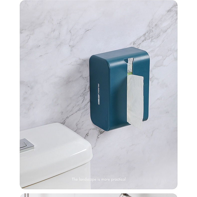 Kotak Tisu Minimalis Aesthetic Model Tempel Dinding Kamar Mandi Laci Meja Belajar Rumah Kerja Rak Gantung Toilet Paper Holder Wall Mounted Tissue Box