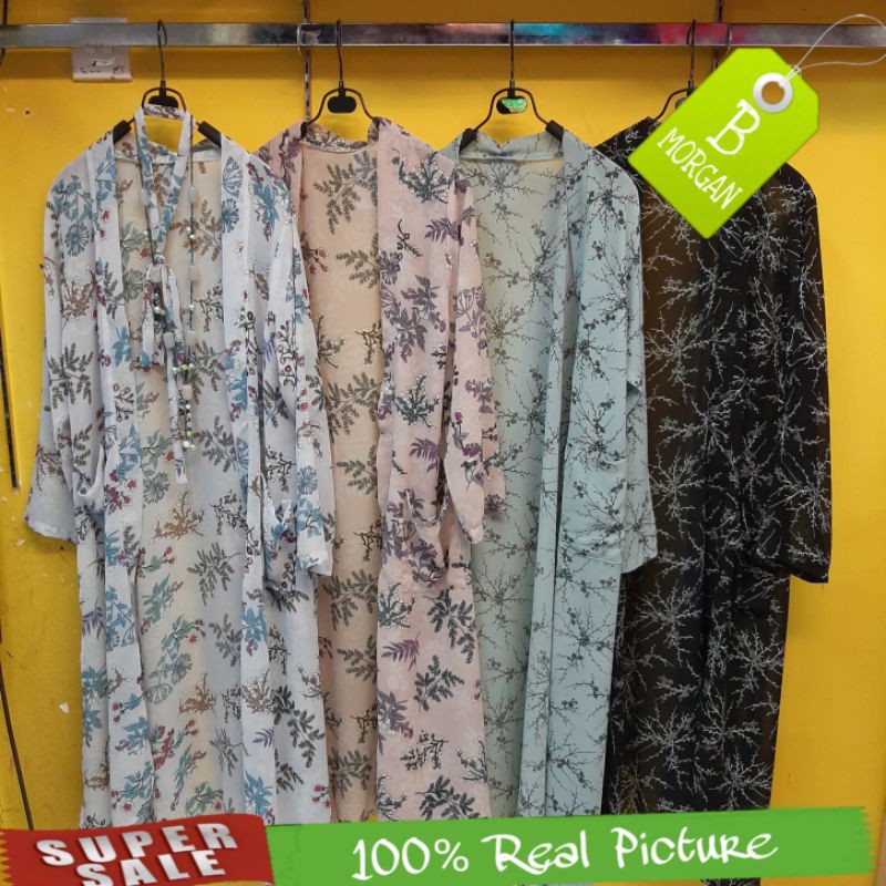 Outer Sifon Long Tunik Motif Bunga Cantik