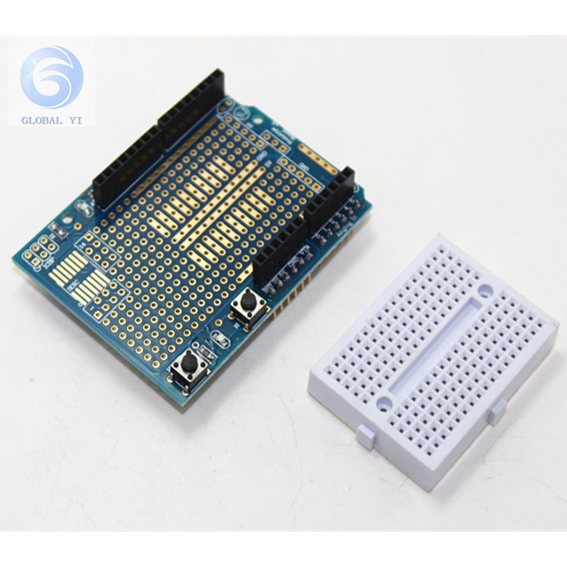 Protoshield Prototipe Dengan Papan Breadboard mini Plugin Punchin SUNLEPHANT