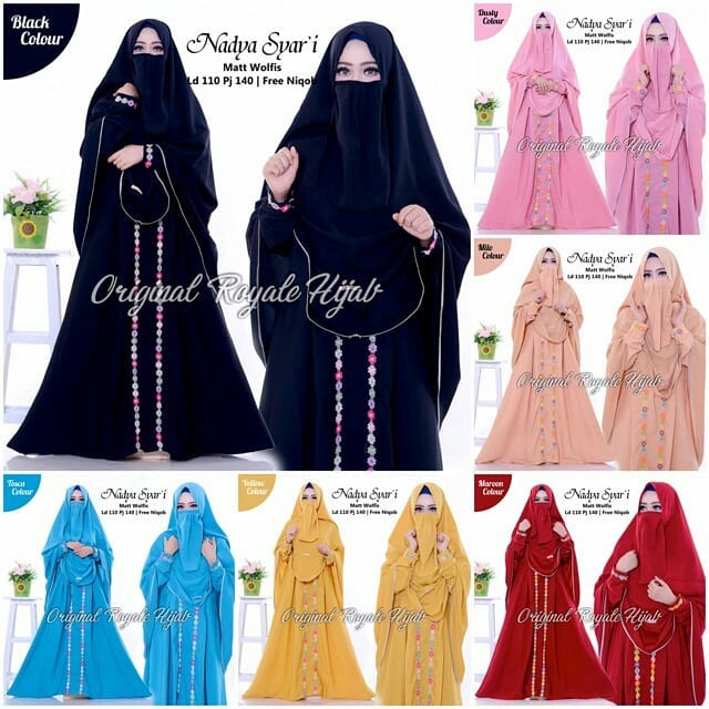 Gamis Dewasa Set Jilbab Gamis Syari Set Khimar Sfaya