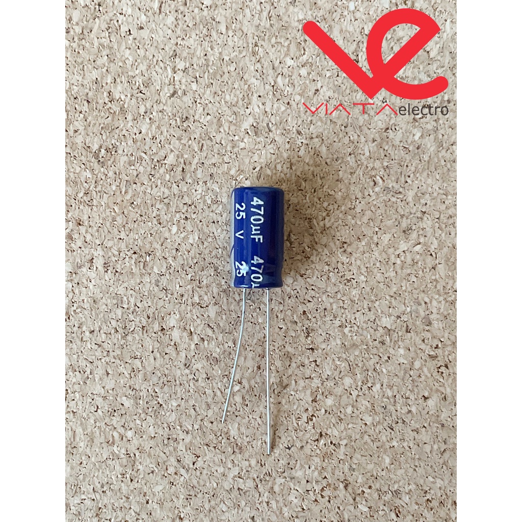 KAPASITOR ELCO 470UF 25V (1 BUAH) KAPASITOR CAPACITOR ELKO KAPASITOR 470 UF 25 V