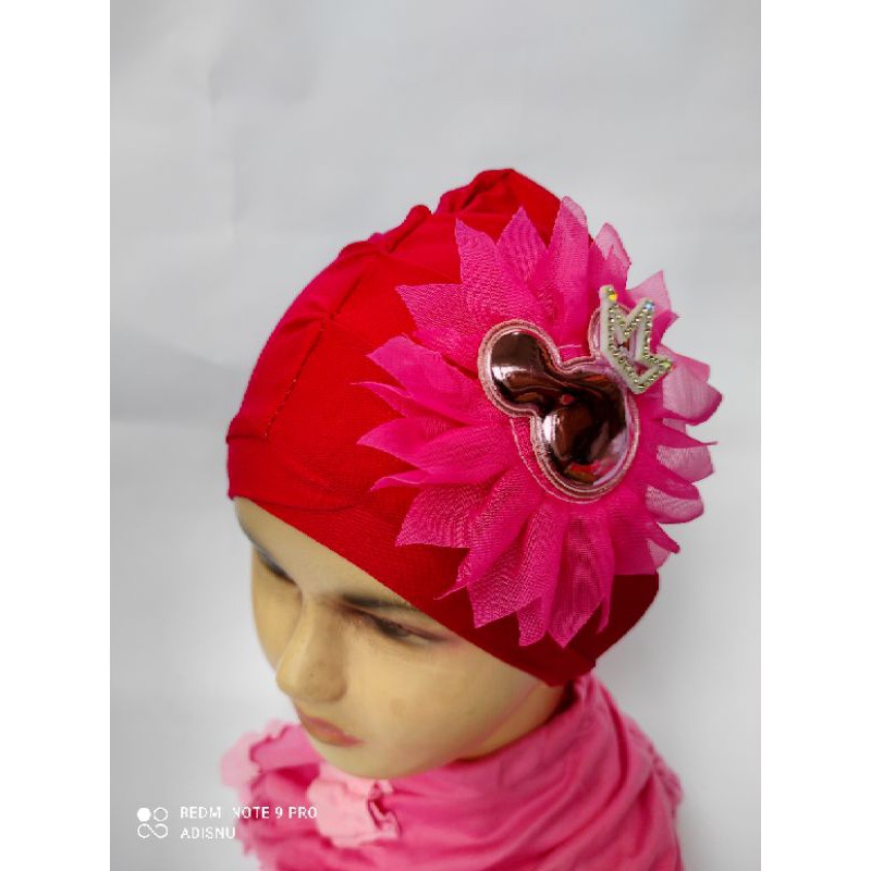 Topi Turban Ciput Bayi Bahan Kaos Elastis Adem Warna Soft