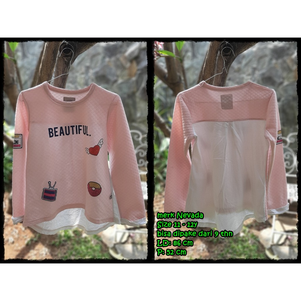 PRELOVED | Bekas | Kaos Sweater Anak Cewek NEVADA
