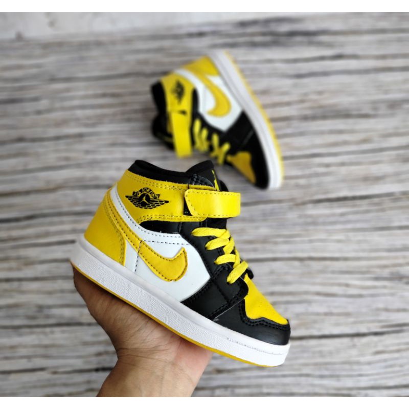 SEPATU KIDS JORDAN KUNING PREMIUM HIGH QUALITY SEPATU BASKET ANAK