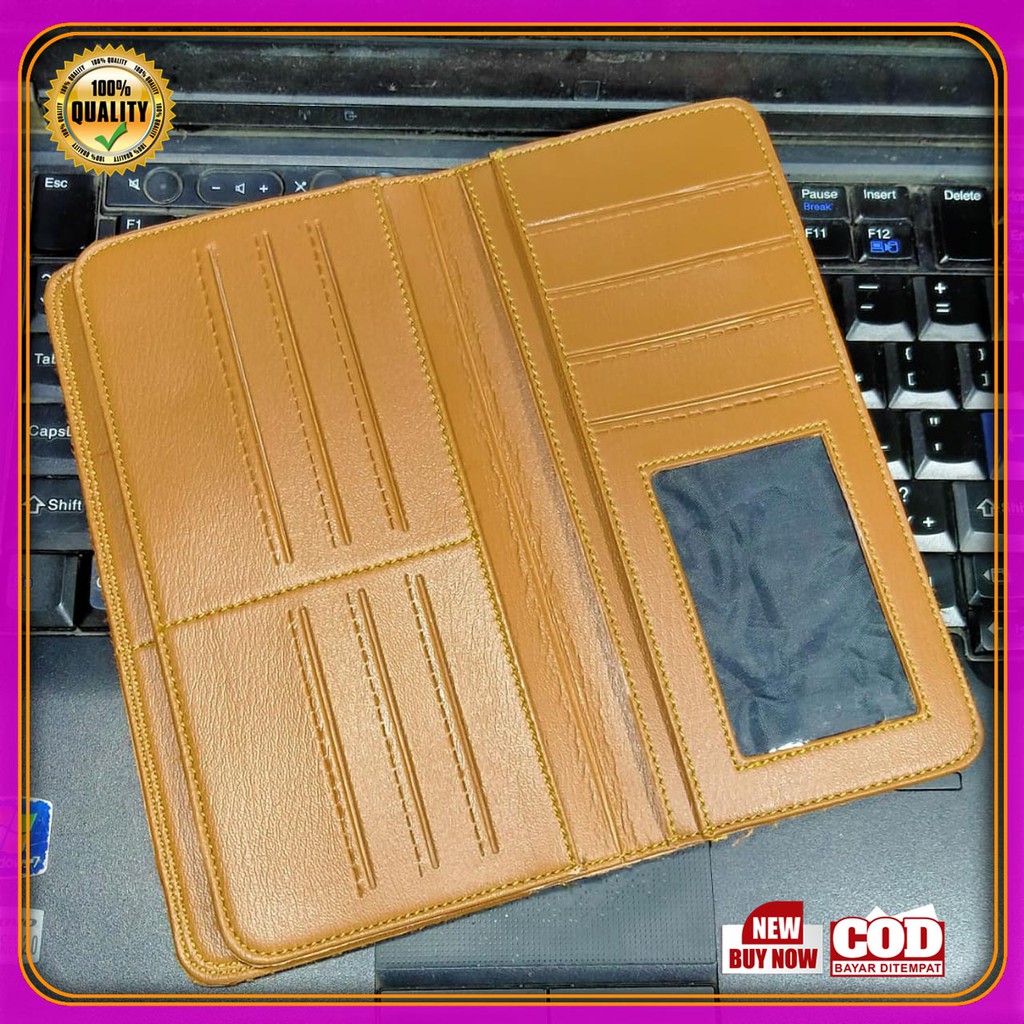 (Cod) dompet grosir pria panjang bahan PVC Premium bayar di tempat