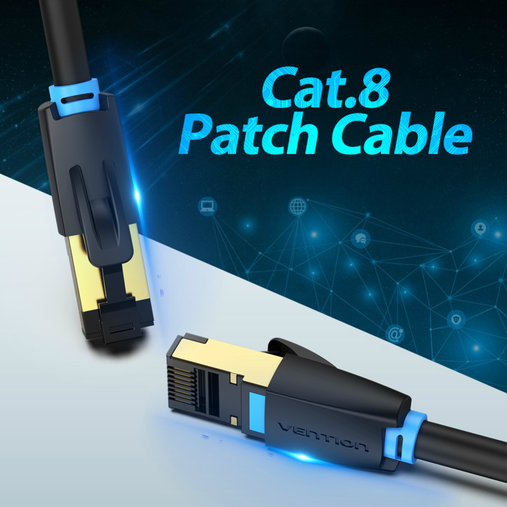 Vention Kabel Ethernet Cat8 40gbps Sftp Rj45 Untuk Modem Router Pc / Laptop