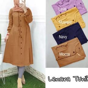 [KODE PRODUK SNNZQ7996] Best seller Atasan wanita kekinian 2022 Lenara Tunik L-XL Bisa COD Baju Paka