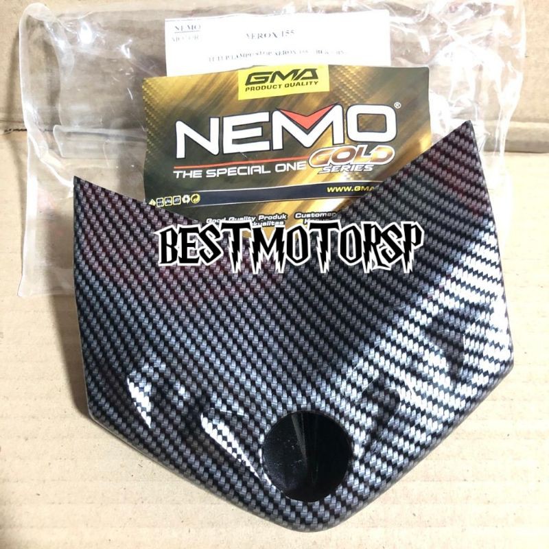 Cover Tutup Lampu Stop Aerox Nemo Karbon Cover Duck tail Belakang Aerox