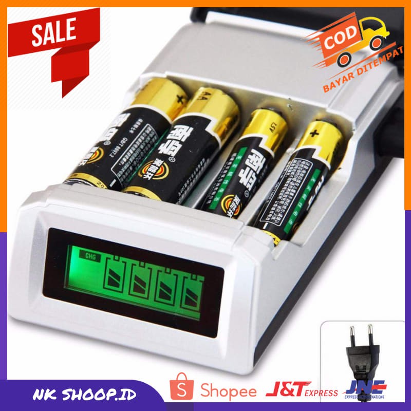 Charger Batre Baterai 4 Slot LCD Display for AA AAA NiMh NiCd C903W / Cas Batre aa 4 Slot