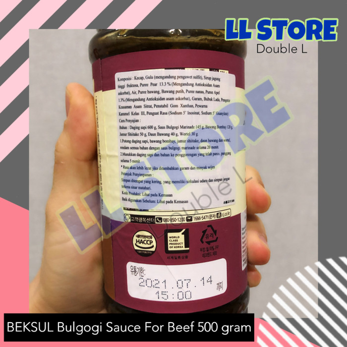 

Ready- Beksul Bulgogi Sauce For Beef Bbq | Saus Marinasi Bulgogi Bbq 500 Gram