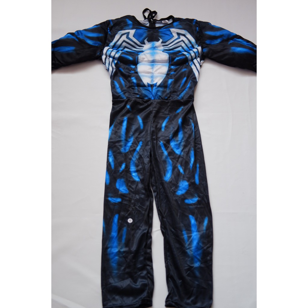 Kostum Anak Venom Impor Busa Otot Baju Karakter Cowok Laki Spider Hitam Costume Cosplay Ultah