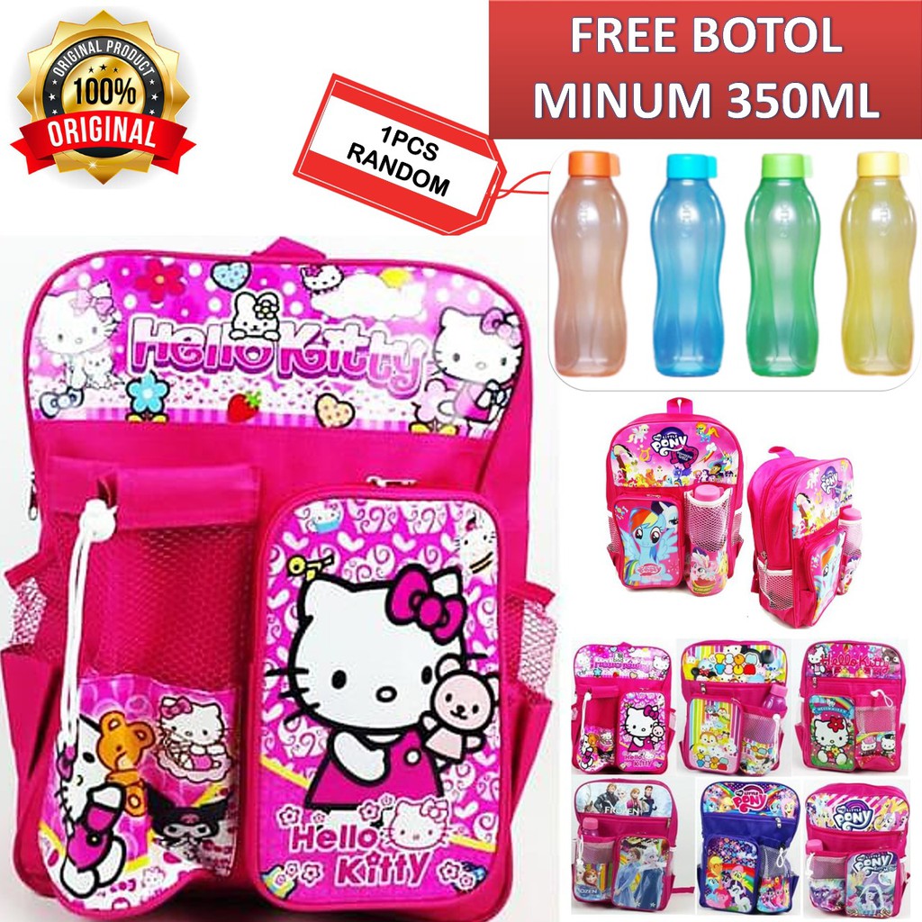 HOT PROMO!! TAS ANAK SEKOLAH / TAS RANSEL ANAK PAUD TK KARAKTER GARTIS BOTOL MINUM