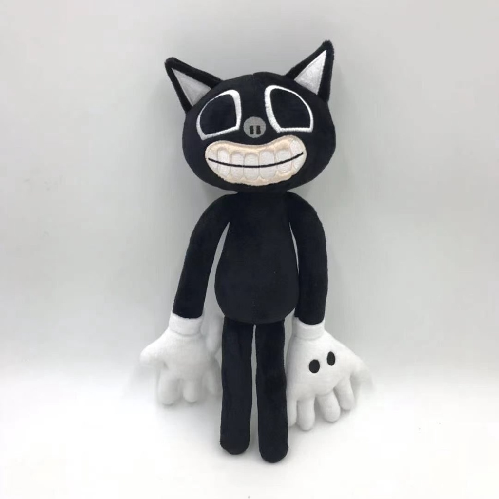 30cm Boneka Siren Head Series Black Dog Plush Toy Crooked Neck Horror Character Stuffed Doll Mainan