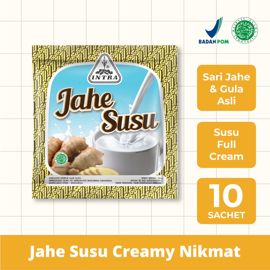 

Intra Jahe Susu (Renceng) Isi 10 Sachet