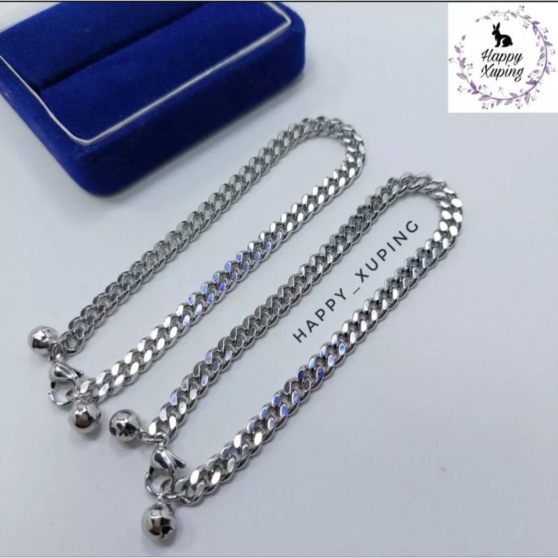 GELANG PRIA/WANITA RANTAI SISIK NAGA ASLI TITANIUM LAPIS EMAS - MODEL MIRIP EMAS - PERHIASAN TITANIU