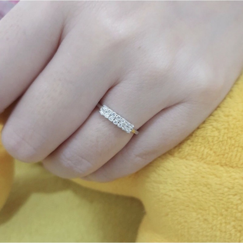 Cincin wanita perak 925 cincin perak 925 lapis emas putih S128