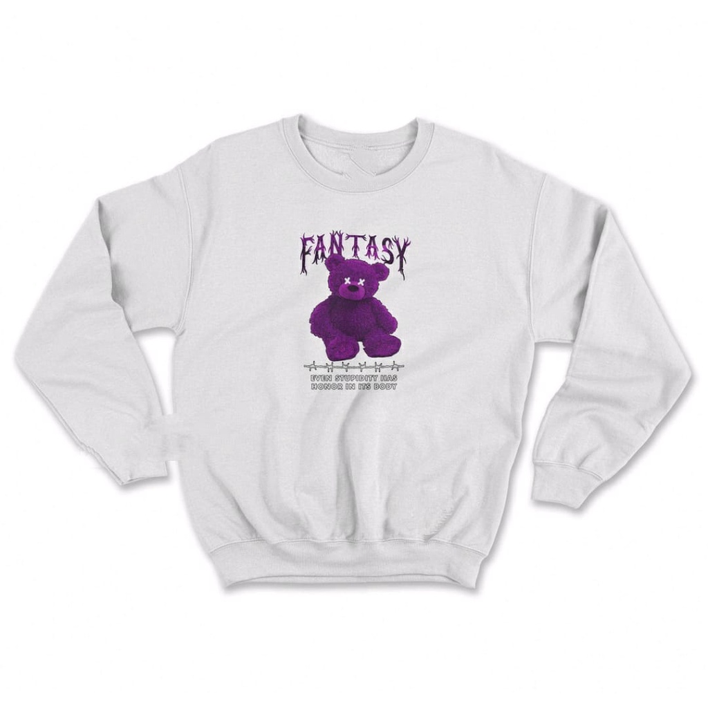 SWEATER WANITA FANTASY BEAR // CREWNECK KECE PREMIUM FLEECE TEBAL LEMBUT TERBARU,