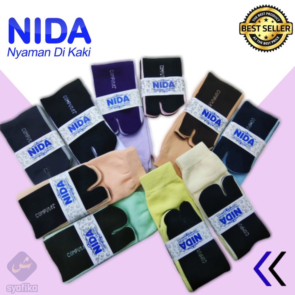 KAOS KAKI JEMPOL TAPAK HITAM NIDA MURAH