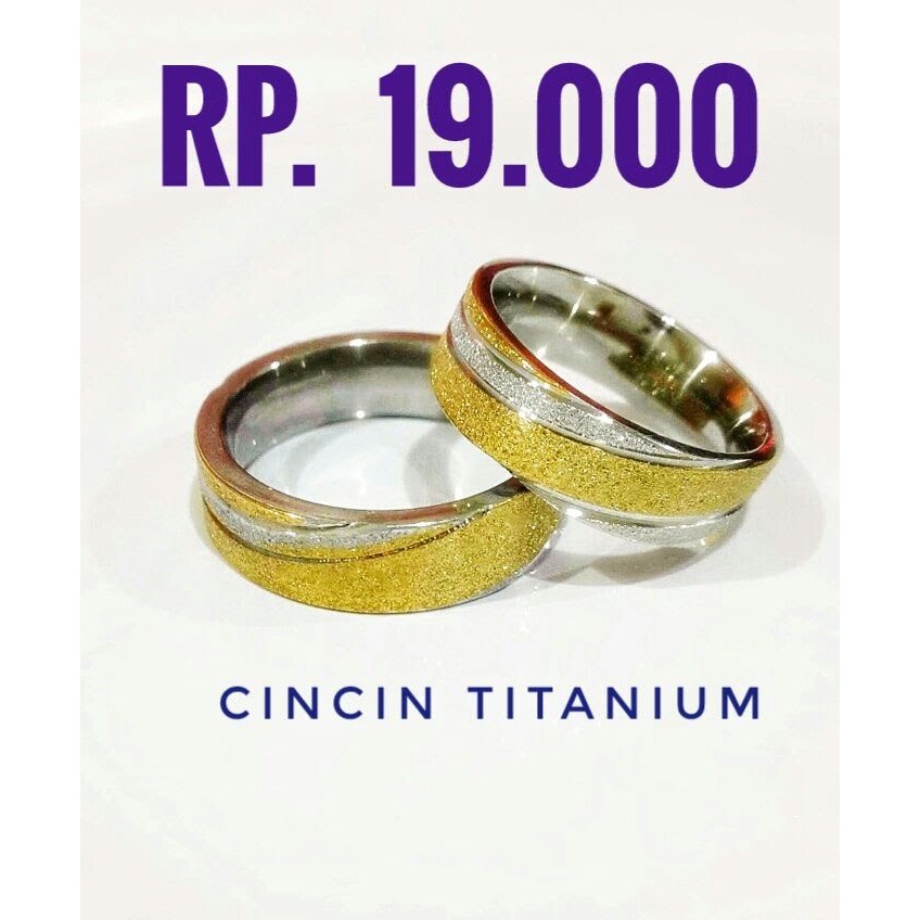  Cincin  Titanium harga 1biji Warna Kombinasi Shopee  