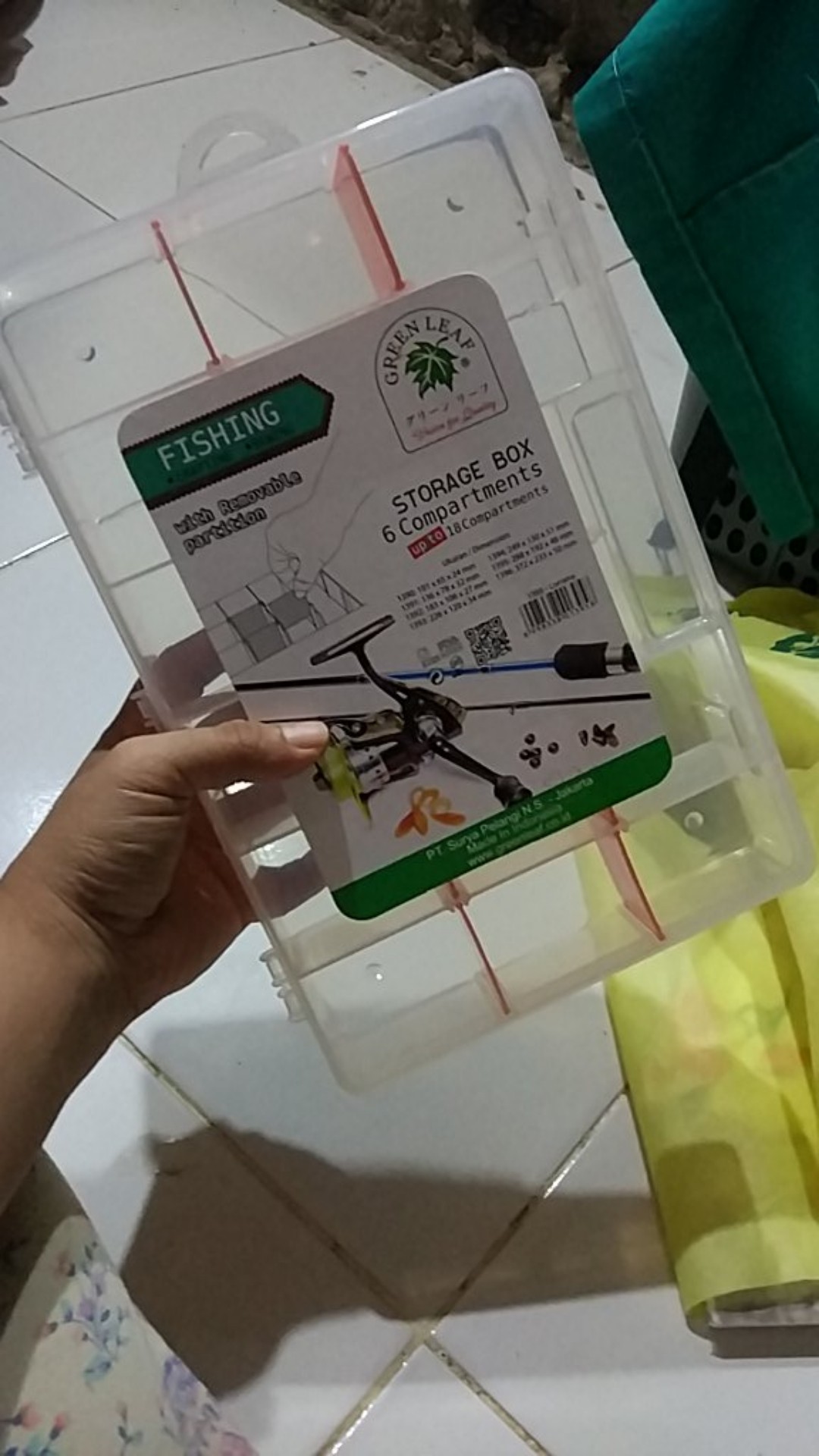 Kotak Perkakas 6 - 18 Sekat Semi Permanen (removable)