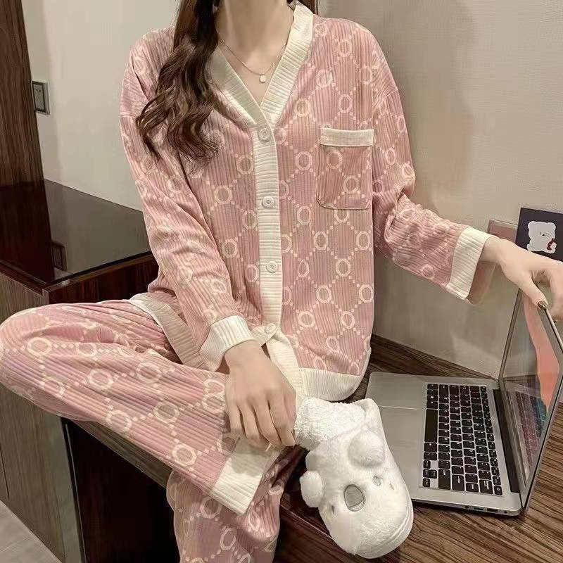 Piyama gaya Korea baru / homewear celana panjang lengan panjang