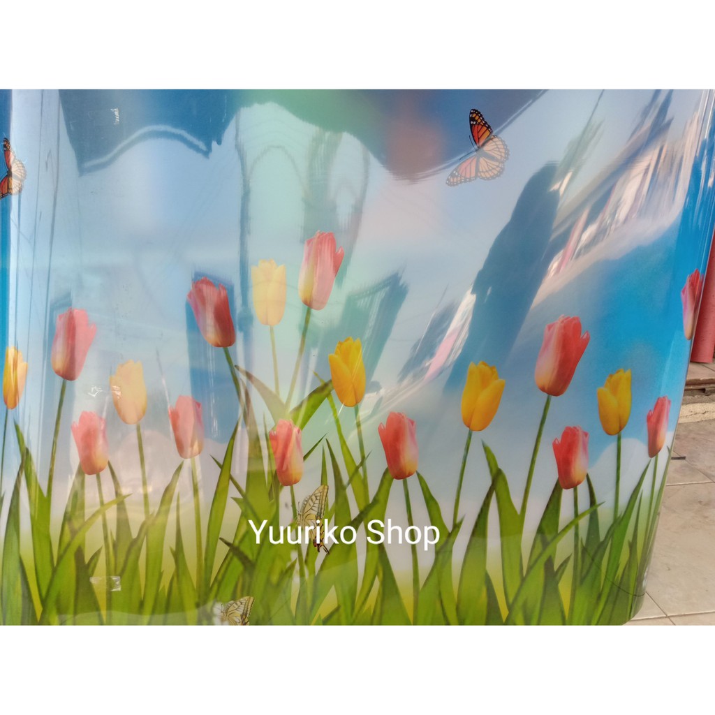 Fiber Pagar Fiber Penutup Pagar Fiber Pelapis Pagar Fiber Pelapis Pagar Motif Bunga Tulip Terbaik