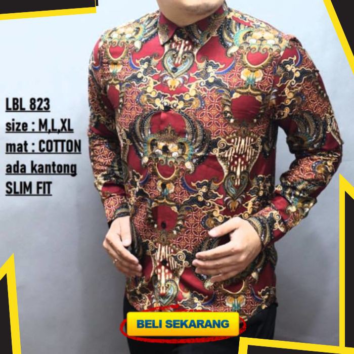 KEMEJA BATIK PRIA SLIM FIT TK02