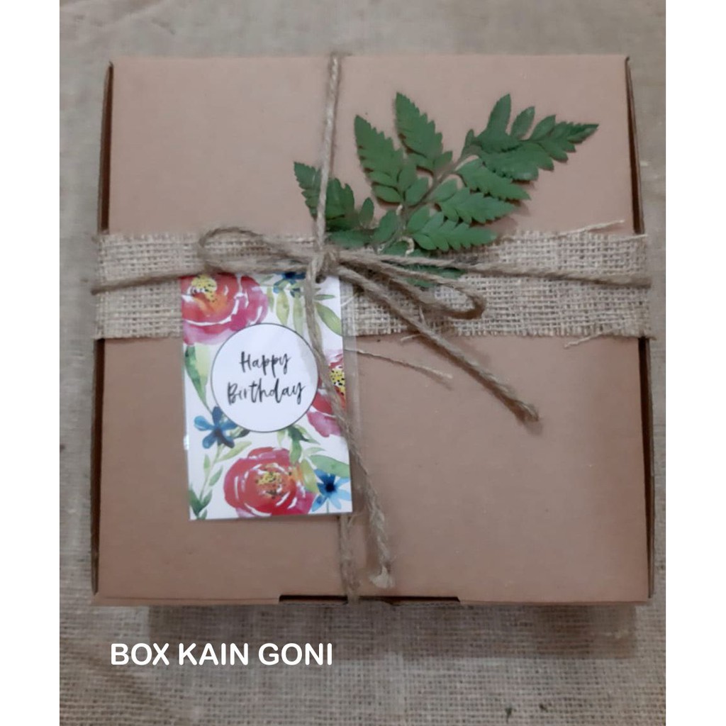 

BOX HAMPERS RUSTIC KAIN GONI/GIFT BOX BOX DIECUT PIZZA/ BOX HAMPERS SAJA