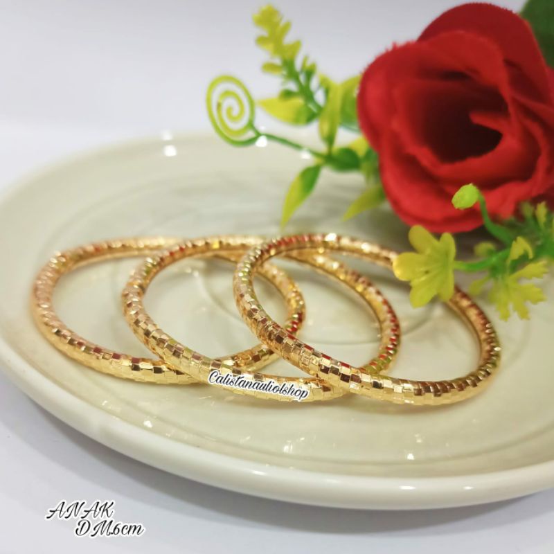 GELANG ANAK KRONCONG TERSIMPLE ELOK MENAWAN ANTI KARAT PERHIASAN LAPIS EMAS ( COD)