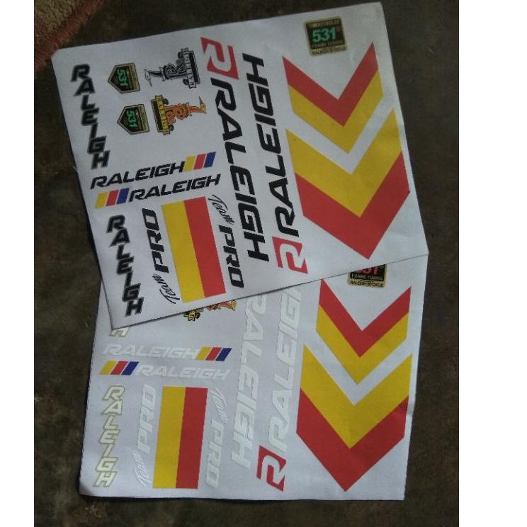 [PRODUK G8P7V] Sticker decal frame sepeda road bike balap jadul vintage raleigh 00Y