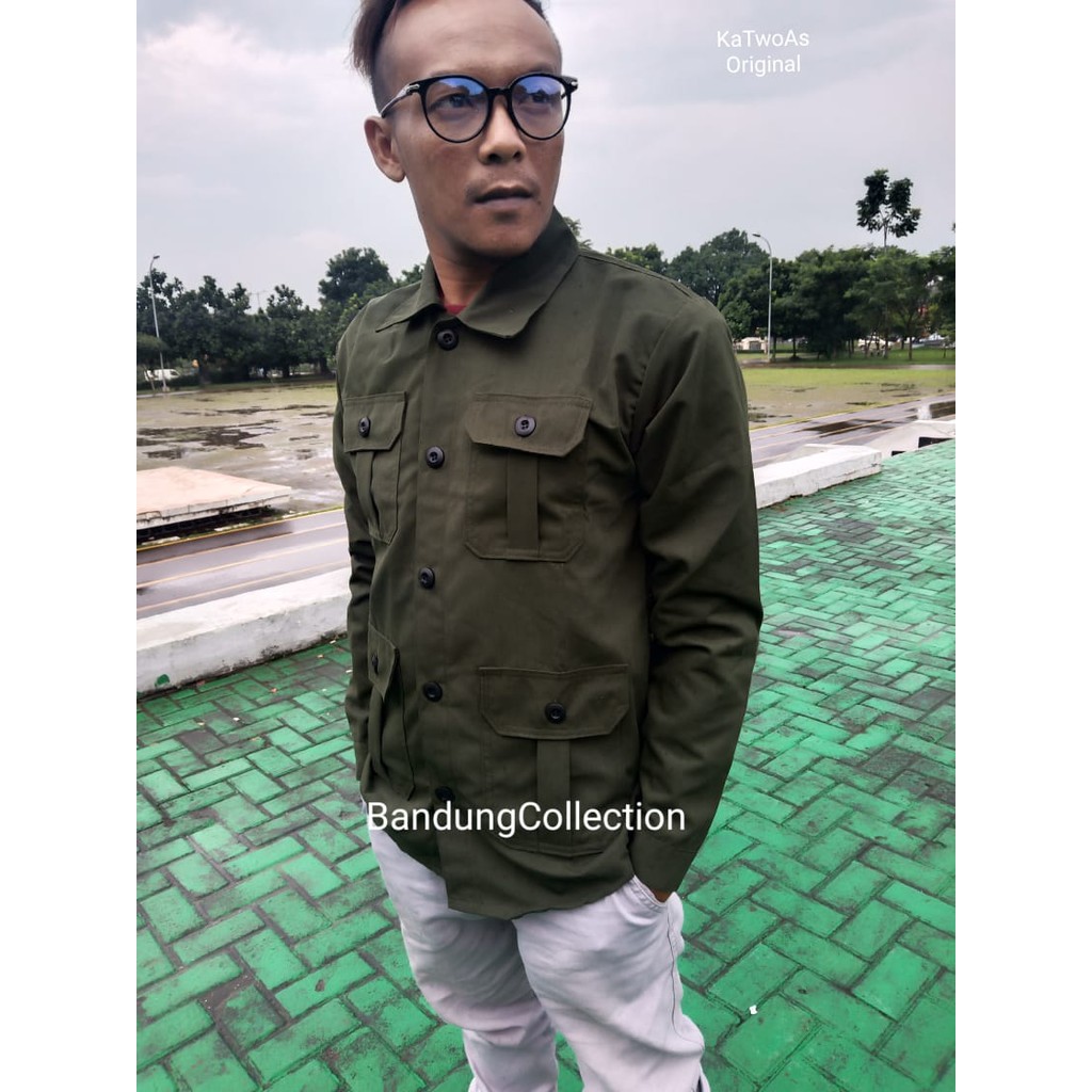 ADAMS JAKET_HIJAU ARMY SK2_JAKET PARKA PRIA TERLARIS