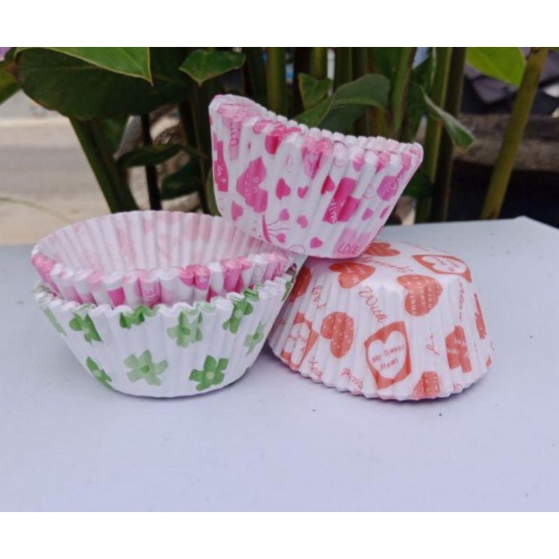 100pcs cup kertas roti kukus cup onde onde