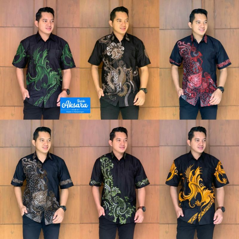 Ori Aksara Batik - Baju Hem Batik Katun Prima Masris Halus Adem Nyaman dipakai Menyerap Keringat New-0