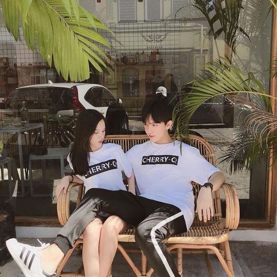 MYSTIQUE.ID-BAJU KAOS COUPLE CHERRY-Q T-SHIRT LUCU DAN AESTHETIC