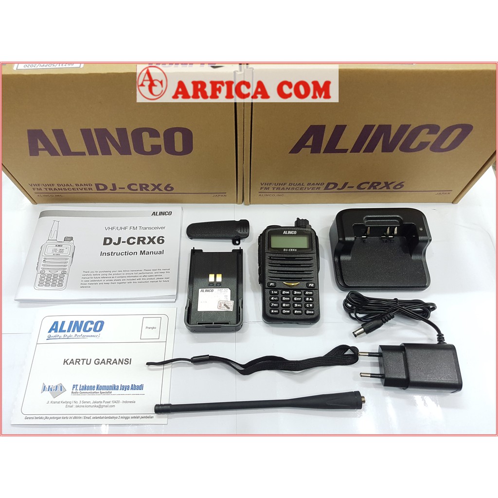 Alinco DJ-CRX6 HT Dualband Alinco DJ CRX6 UHF 350 Mhz DJCRX6 Garansi