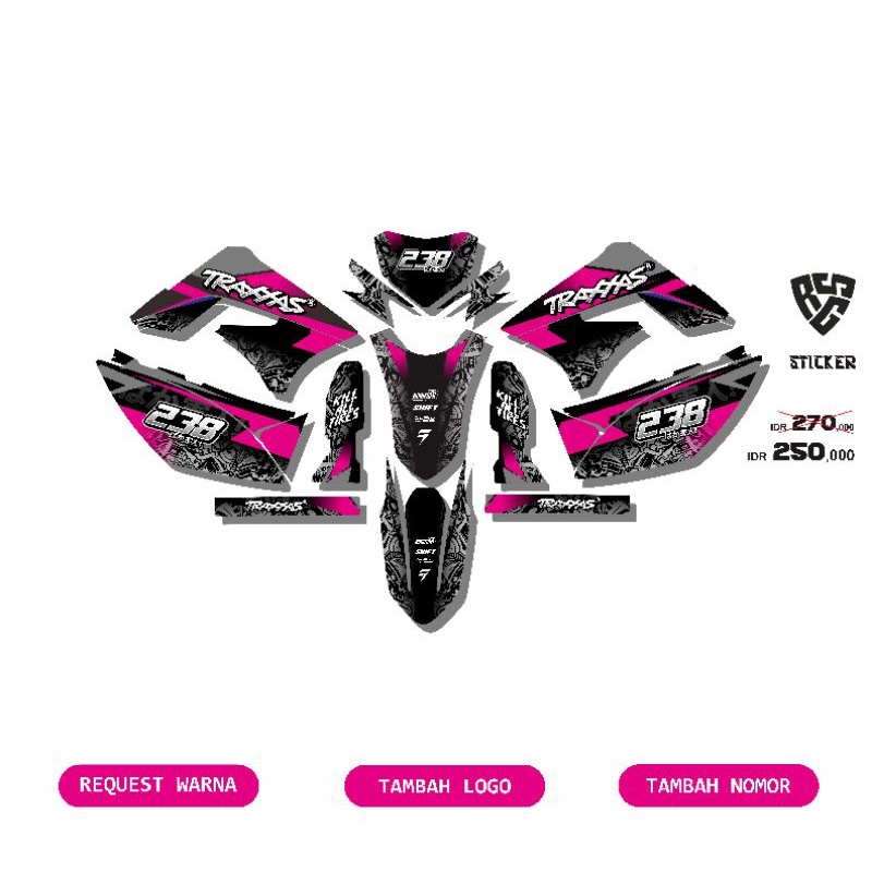 Decal Sticker • Decal KLX250 Desain Suka Suka